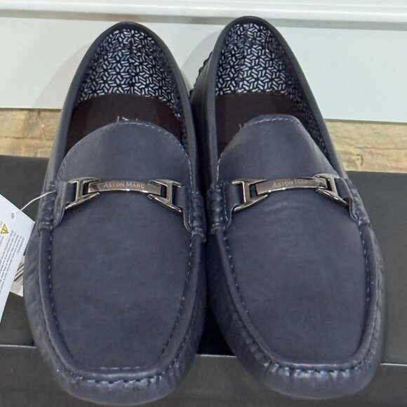 Aston Marc Charter-03 Navy Loafers Men’s Size 10M Driving Moccasins Slip On 🥿 - Picture 2 of 11